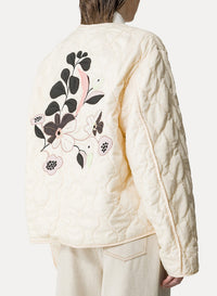 Bomber with embroidery - Ivory