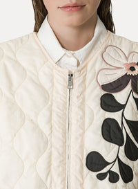Bomber with embroidery - Ivory