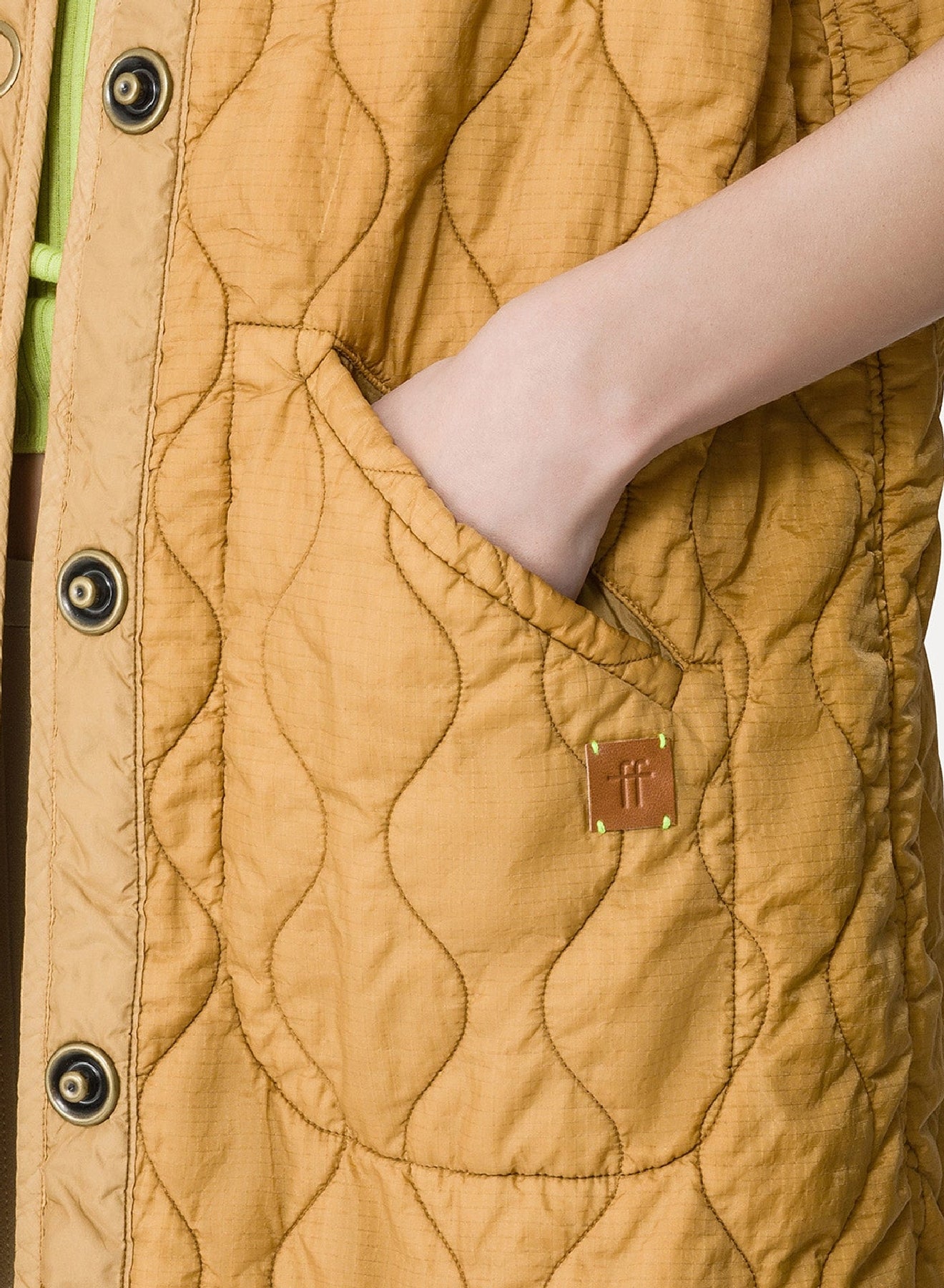 Quilted waistcoat - Gold