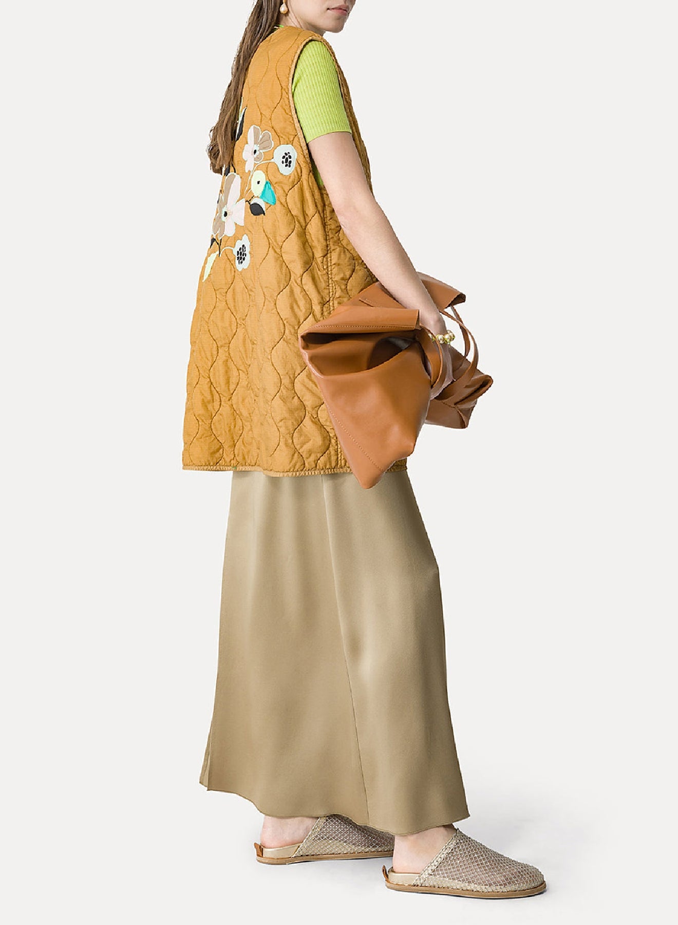 Quilted waistcoat - Gold