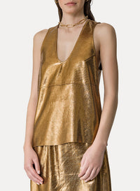 Top effet nid d’abeille en coton - Honey Gold