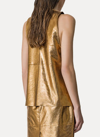 Top effet nid d’abeille en coton - Honey Gold