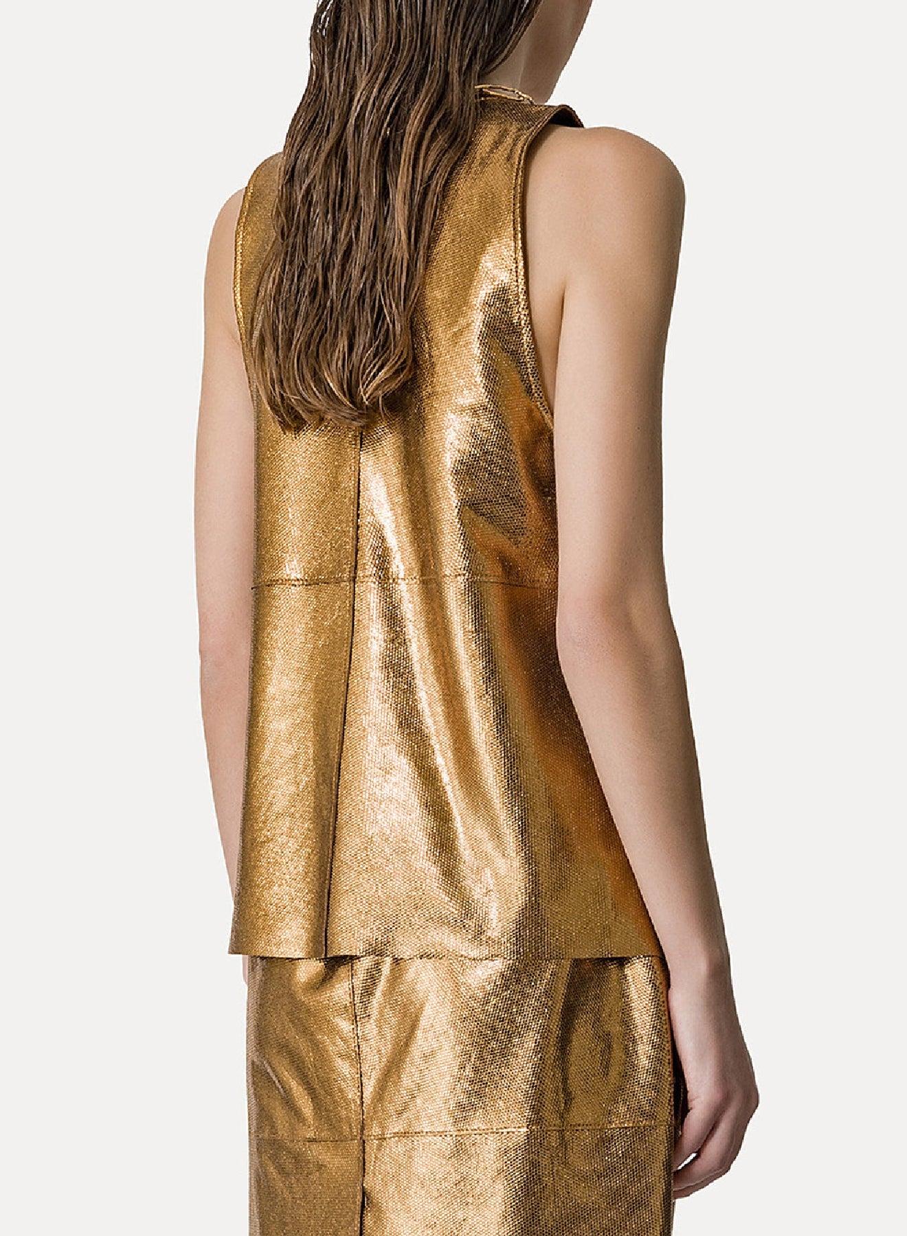 Top effet nid d’abeille en coton - Honey Gold