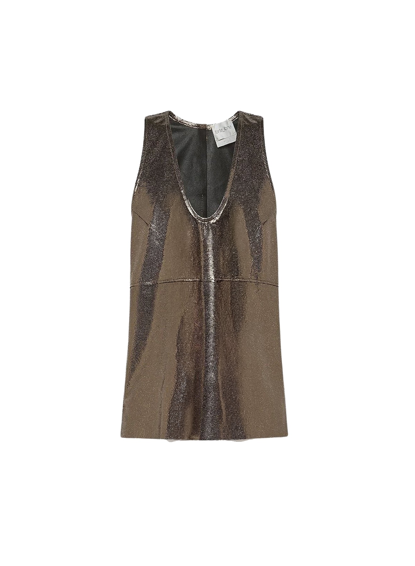 Top effet nid d’abeille en cuir - Gun Metal