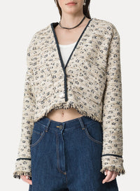 Short linen jacket - Dune