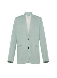 Veste sans col en lin mélangé - Breeze