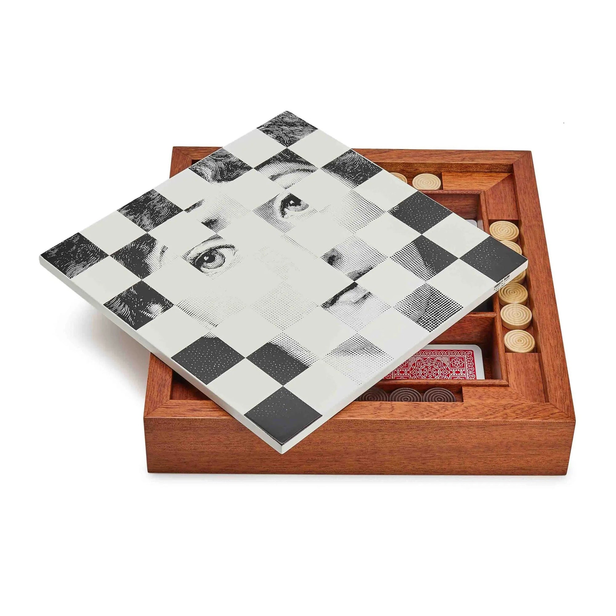 Viso wooden board game set - Black & White