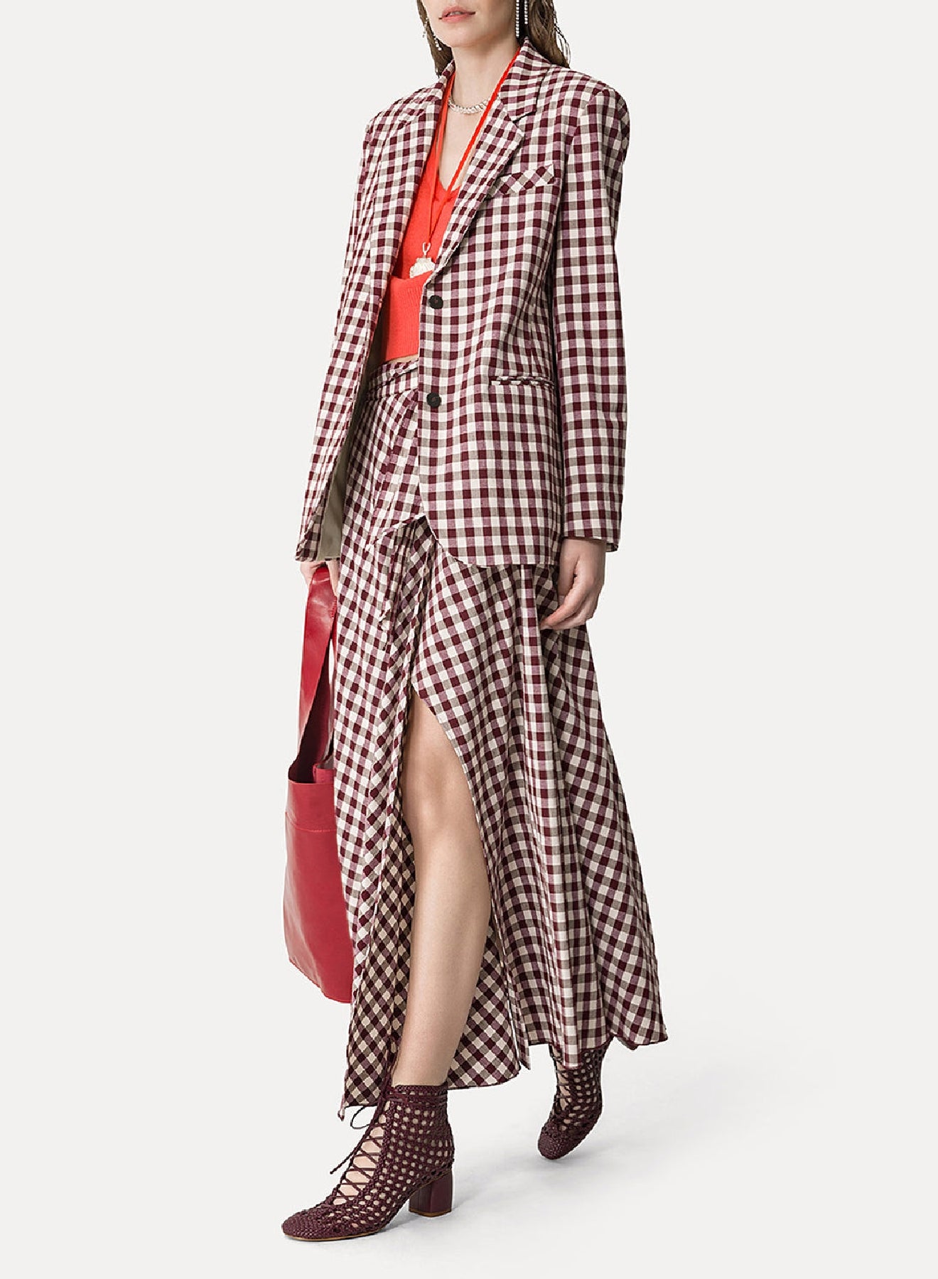 Long quad skirt - Ruby