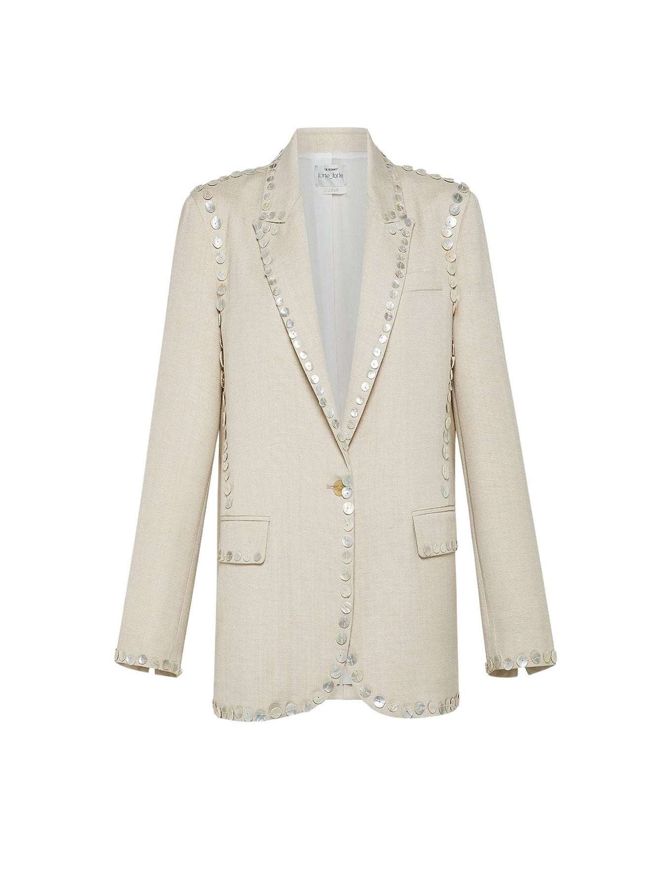 Blazer boutonné en laine - Dune