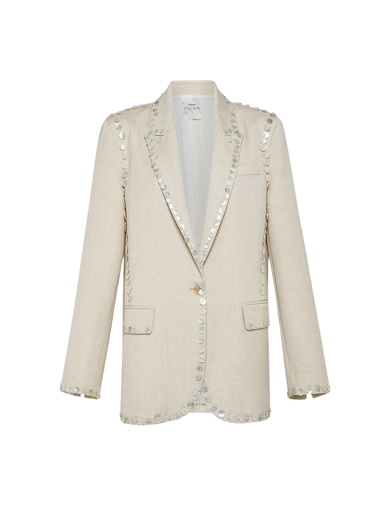 Blazer boutonné à détails - Dune