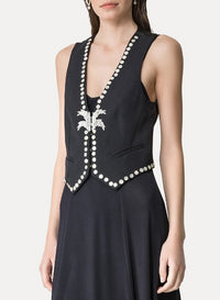 Suit-neck cardigan - Abisso