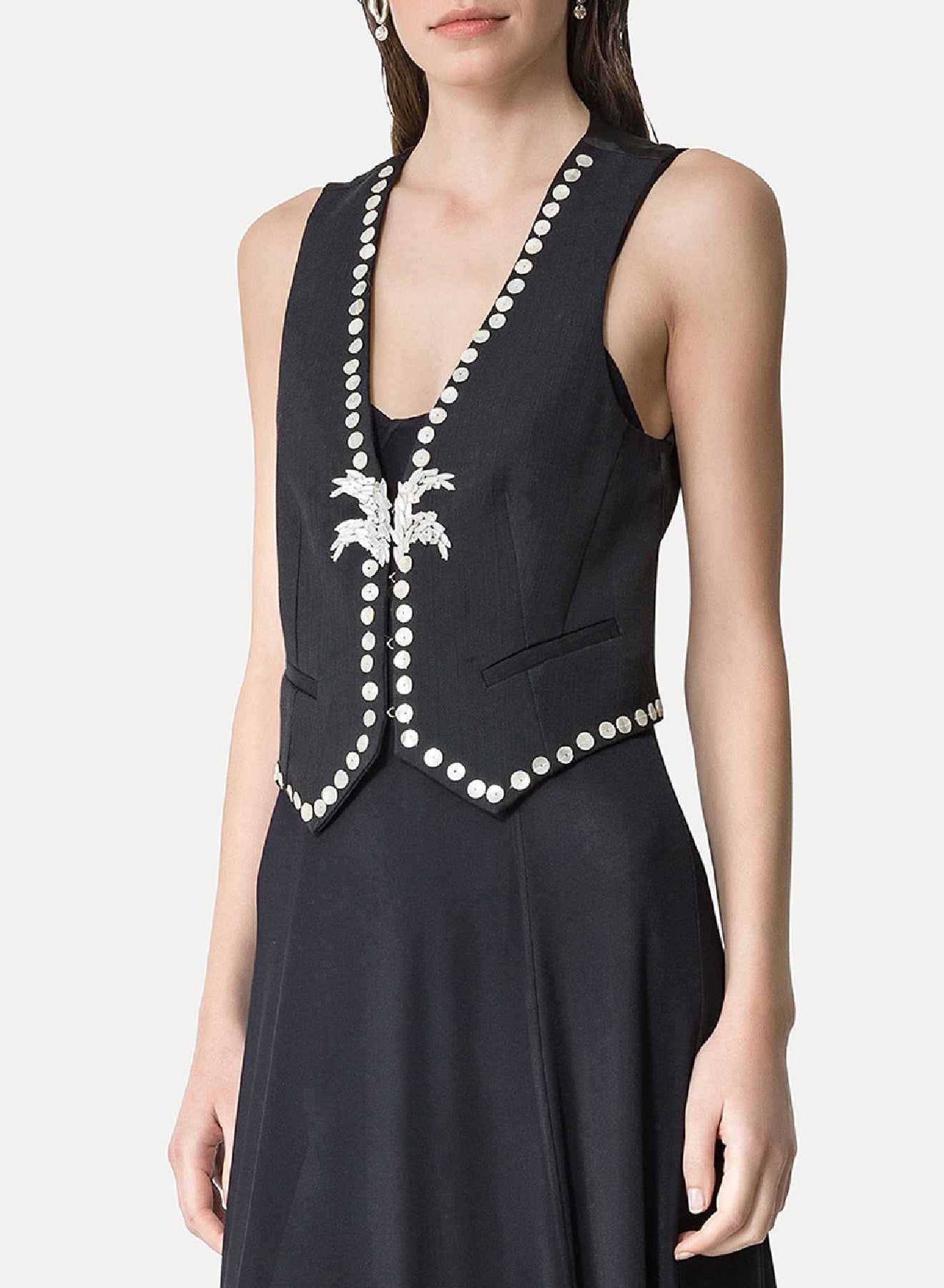 Suit-neck cardigan - Abisso