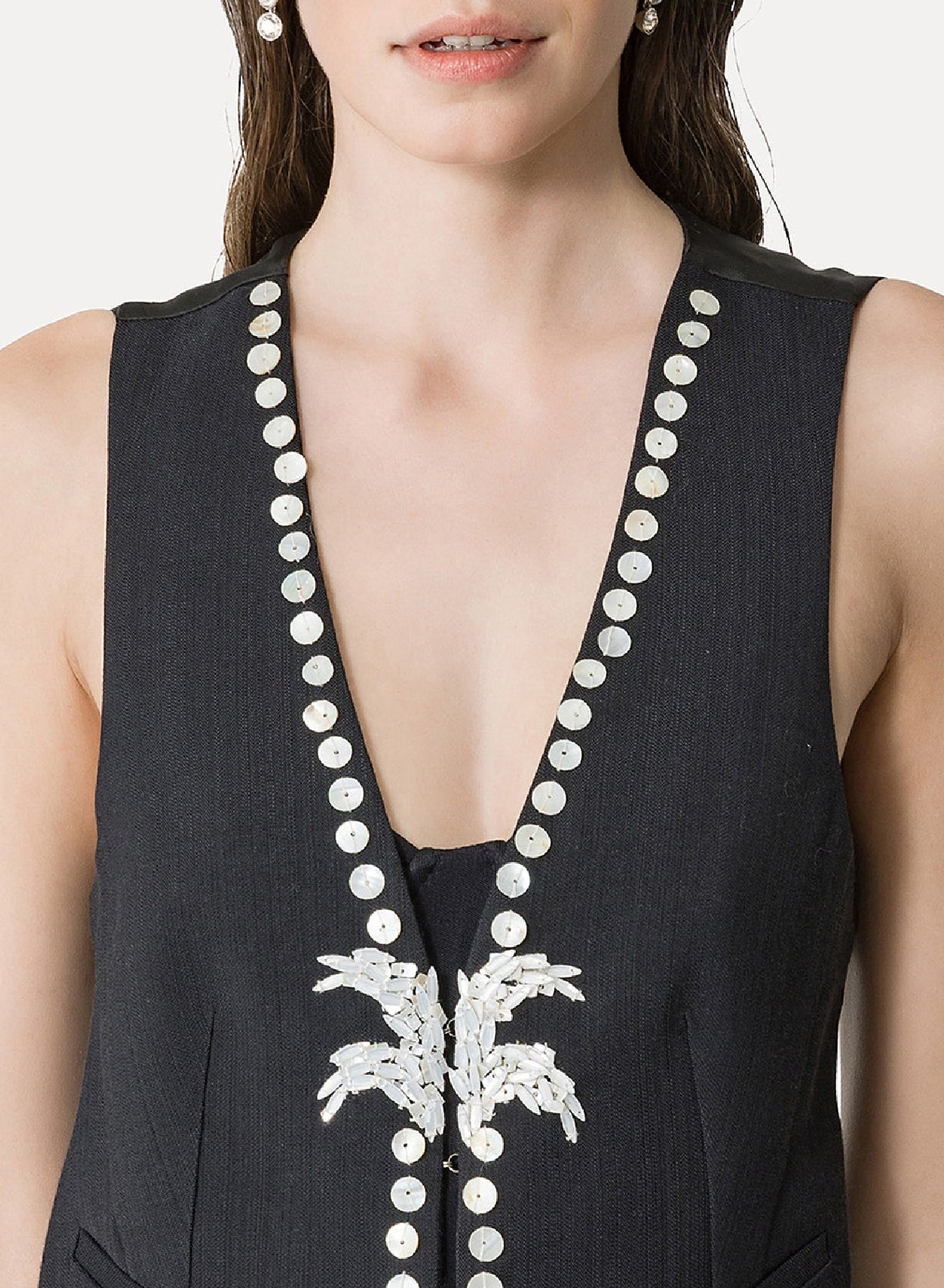 Suit-neck cardigan - Abisso