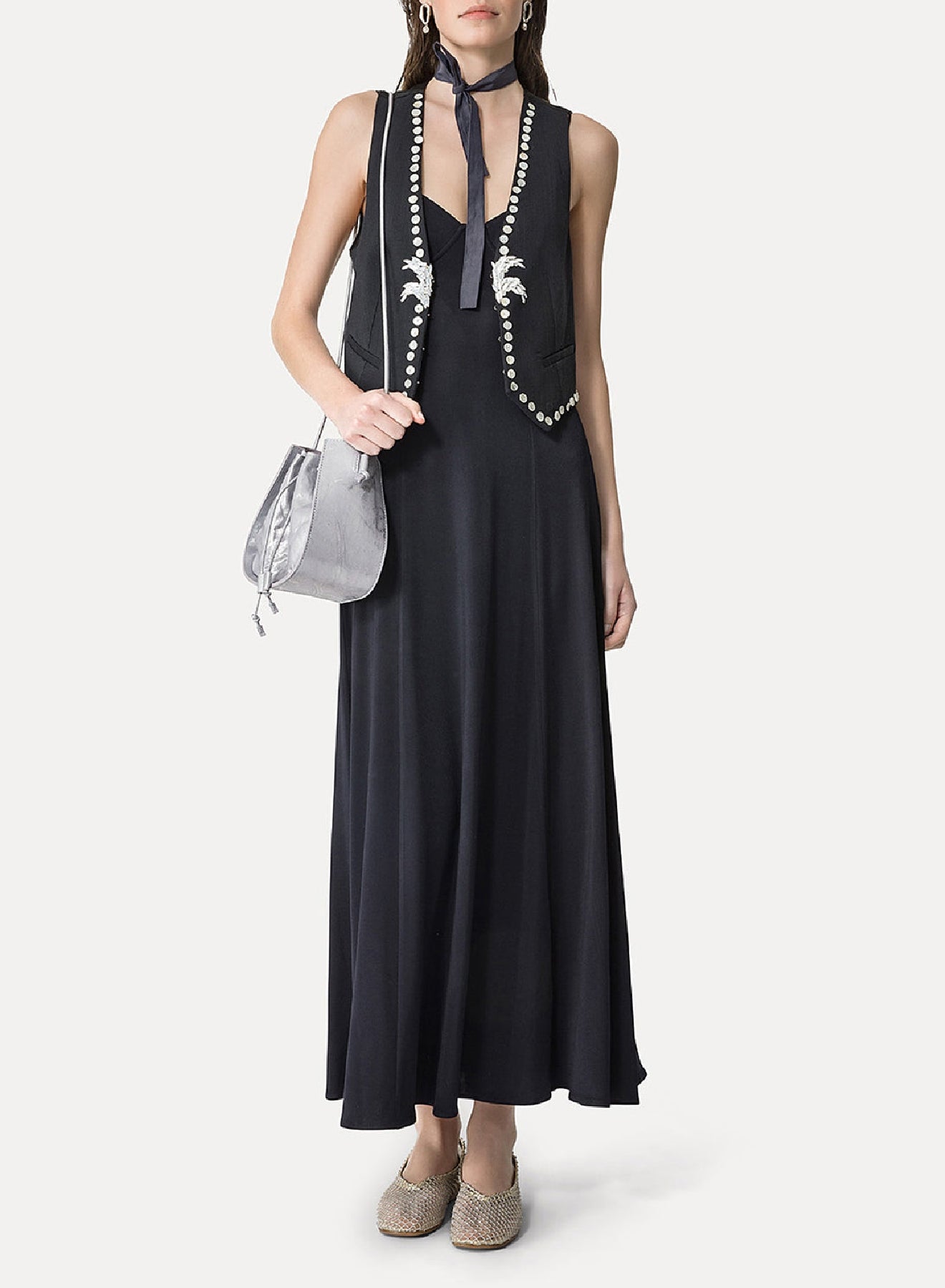 Suit-neck cardigan - Abisso