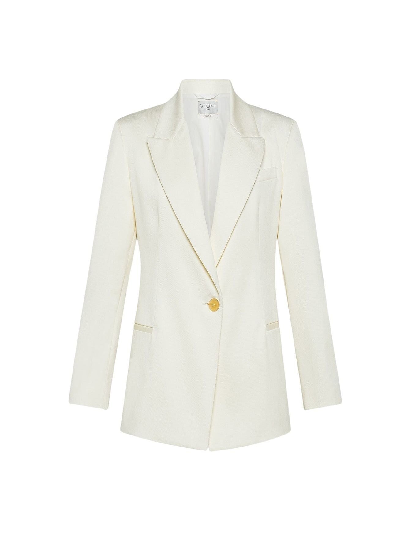 Veste en sergé de coton mercerisé - Ivory