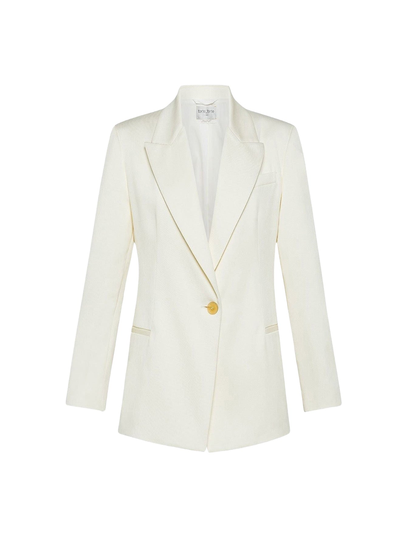 Veste en sergé de coton mercerisé - Ivory