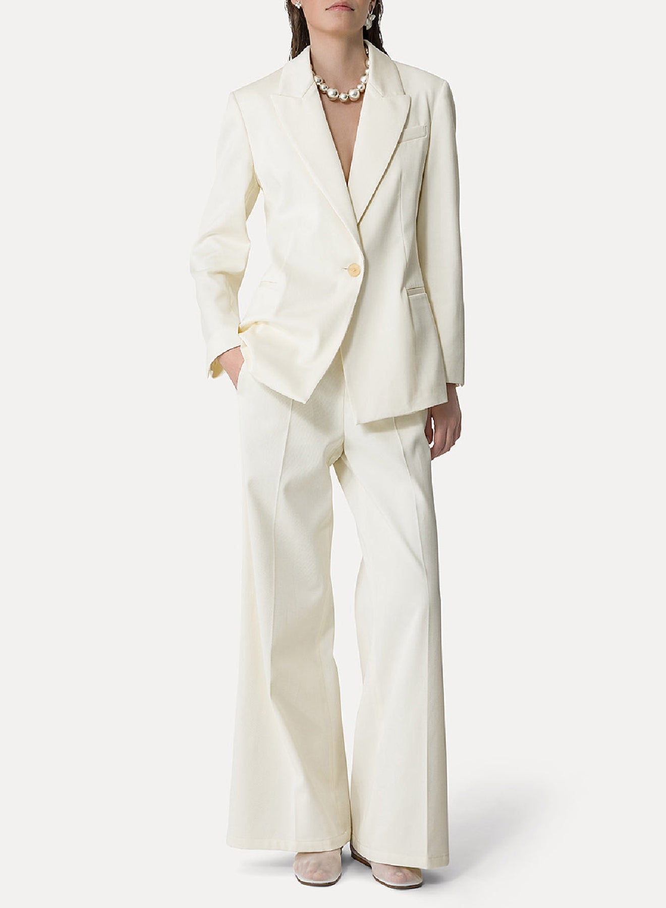 Veste à col tailleur - Ivory