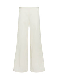 Pantalon évasé en sergé de coton - Ivory
