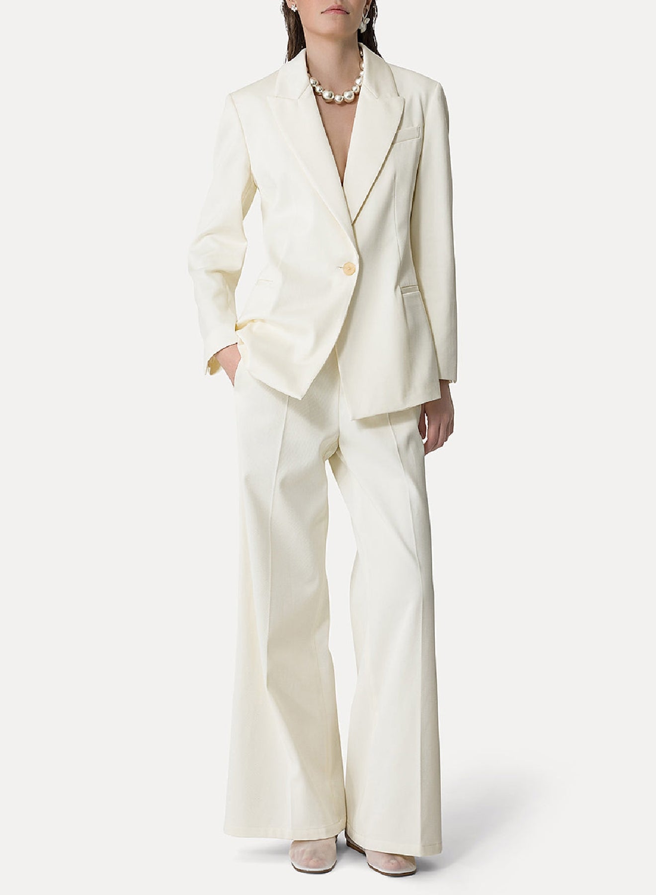 Pantalon évasé - Ivory