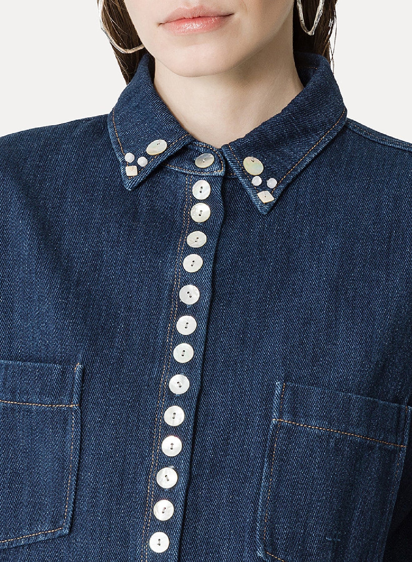 Chemise à col classique - Indigo