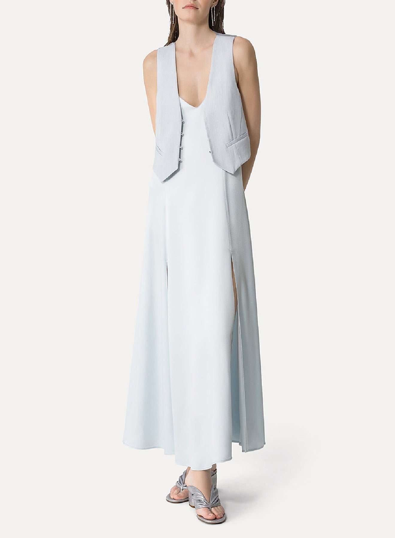 Satin babydoll dress - Cream