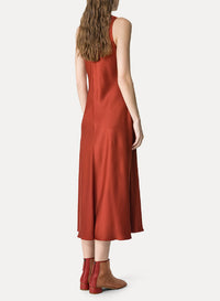 Silk choker dress - Oyster