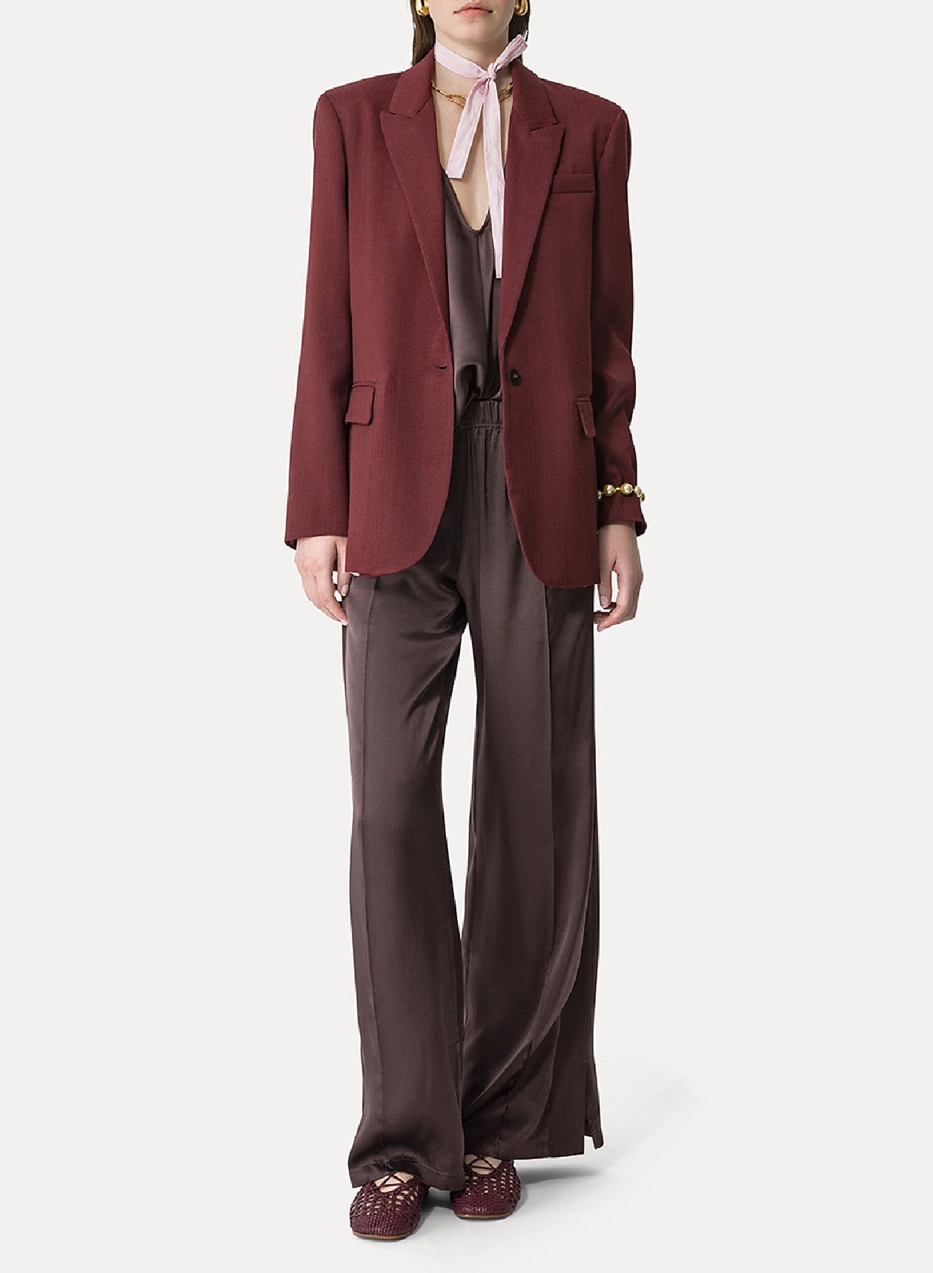 Elegant silk top - Lava