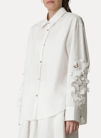 Chemise brodée - Bianco