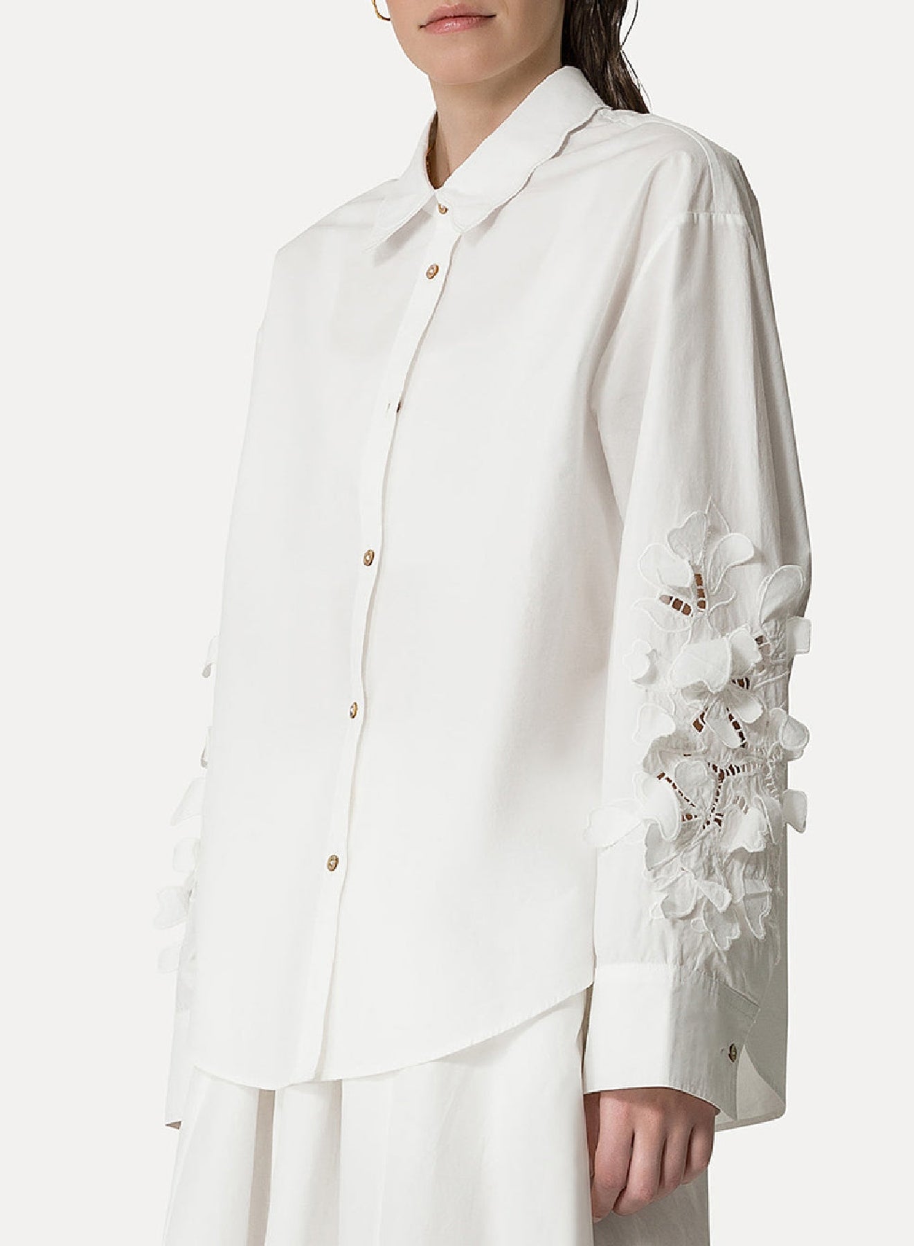 Chemise brodée - Bianco