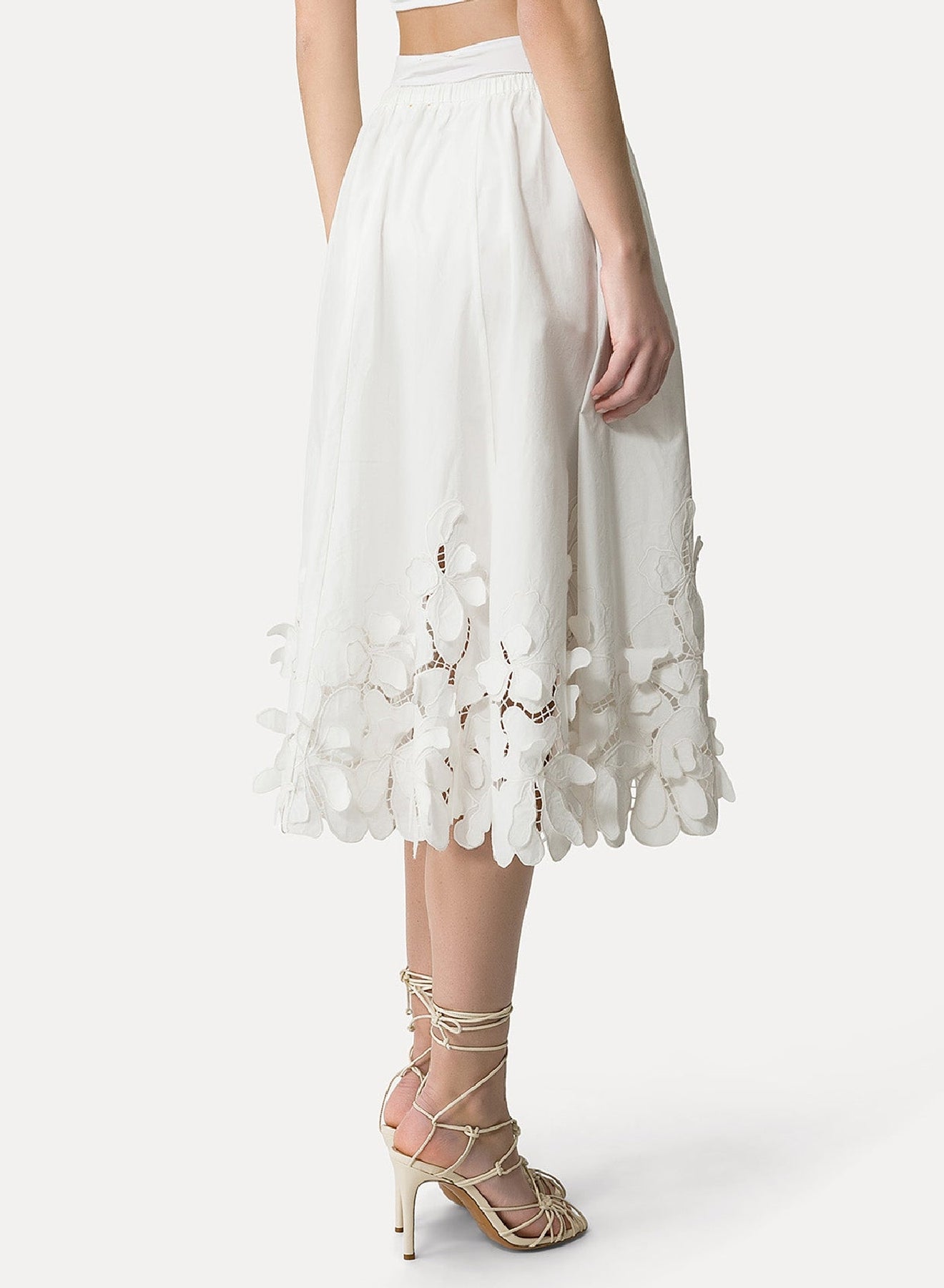 Jupe à taille haute - Bianco
