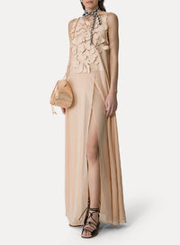Robe à pétales découpées et brodées - Cipria
