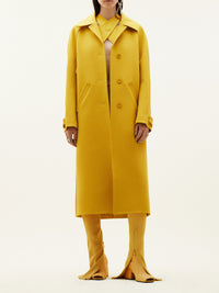 Manteau parka avec bas volet - Ocre