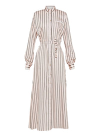 Robe à taille ceinturée - Oyster