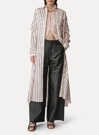 Robe à taille ceinturée - Oyster