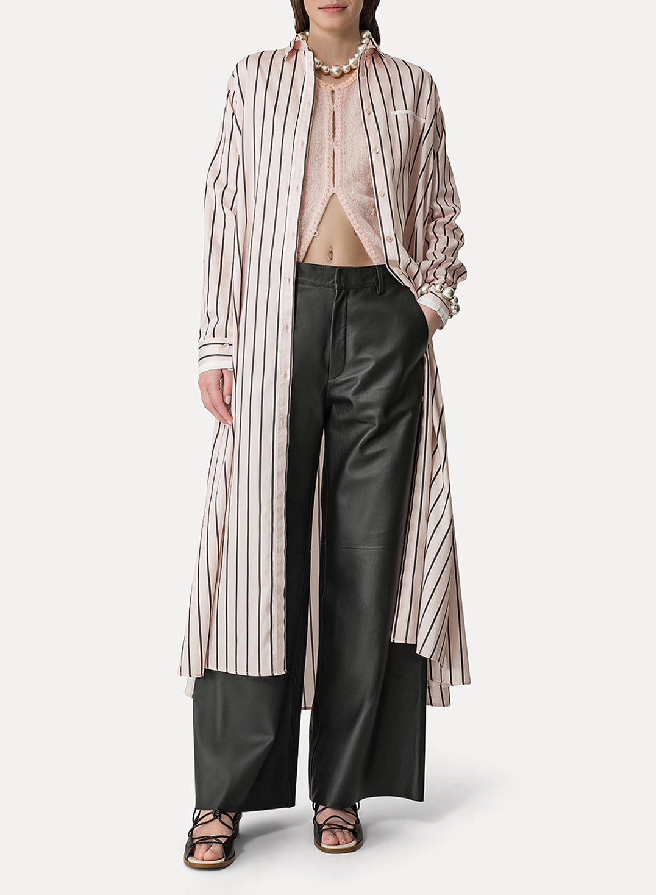 Robe à taille ceinturée - Oyster