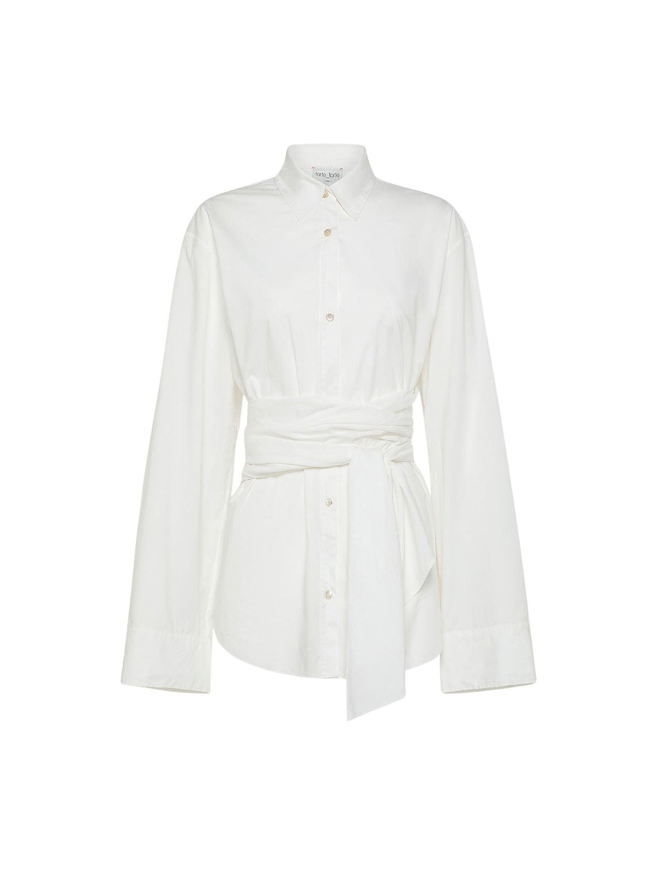 Chemise avec ceinture à la taille - Bianco