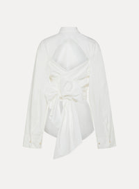 Chemise avec ceinture à la taille - Bianco