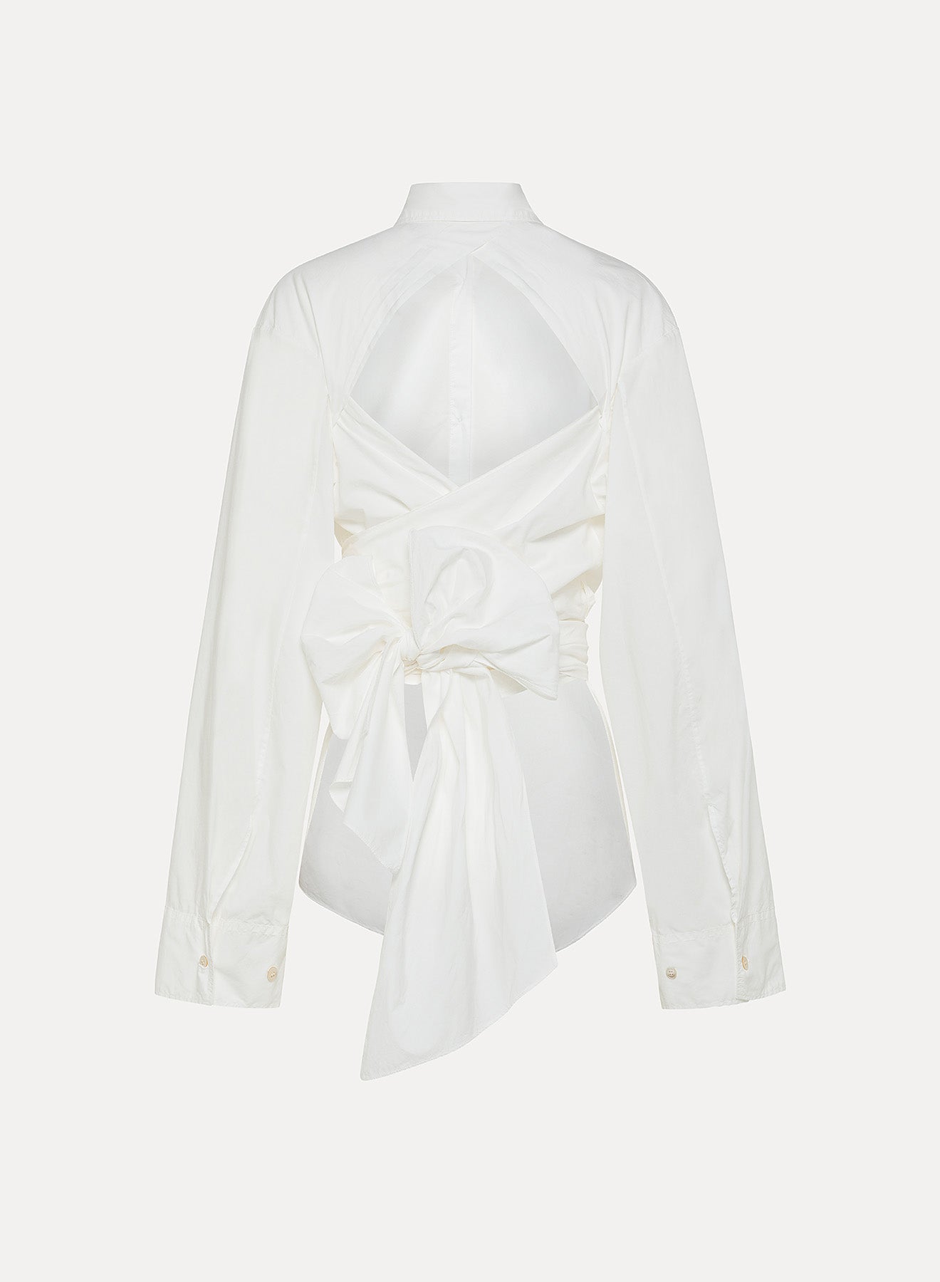 Chemise avec ceinture à la taille - Bianco