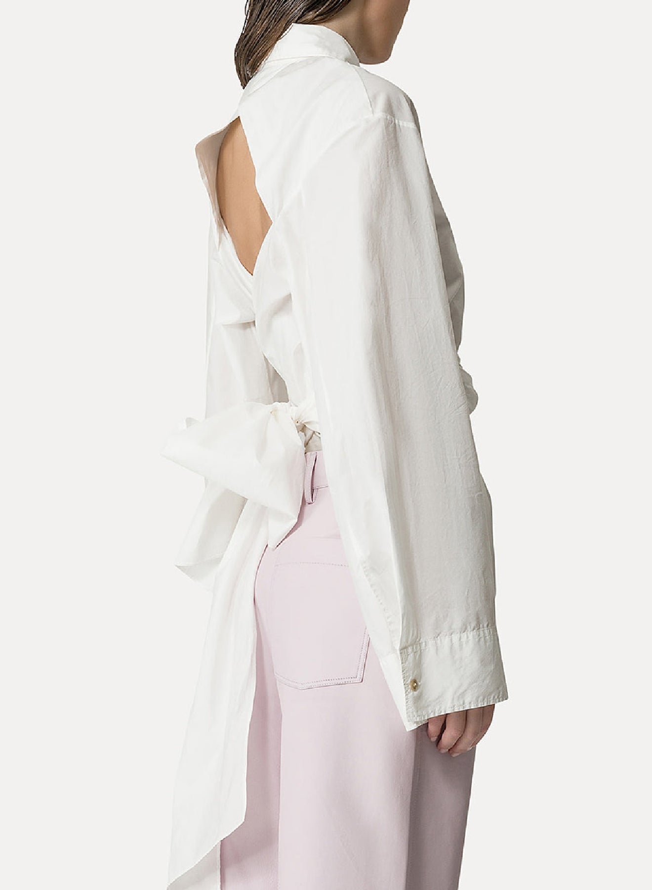 Chemise avec ceinture à la taille - Bianco
