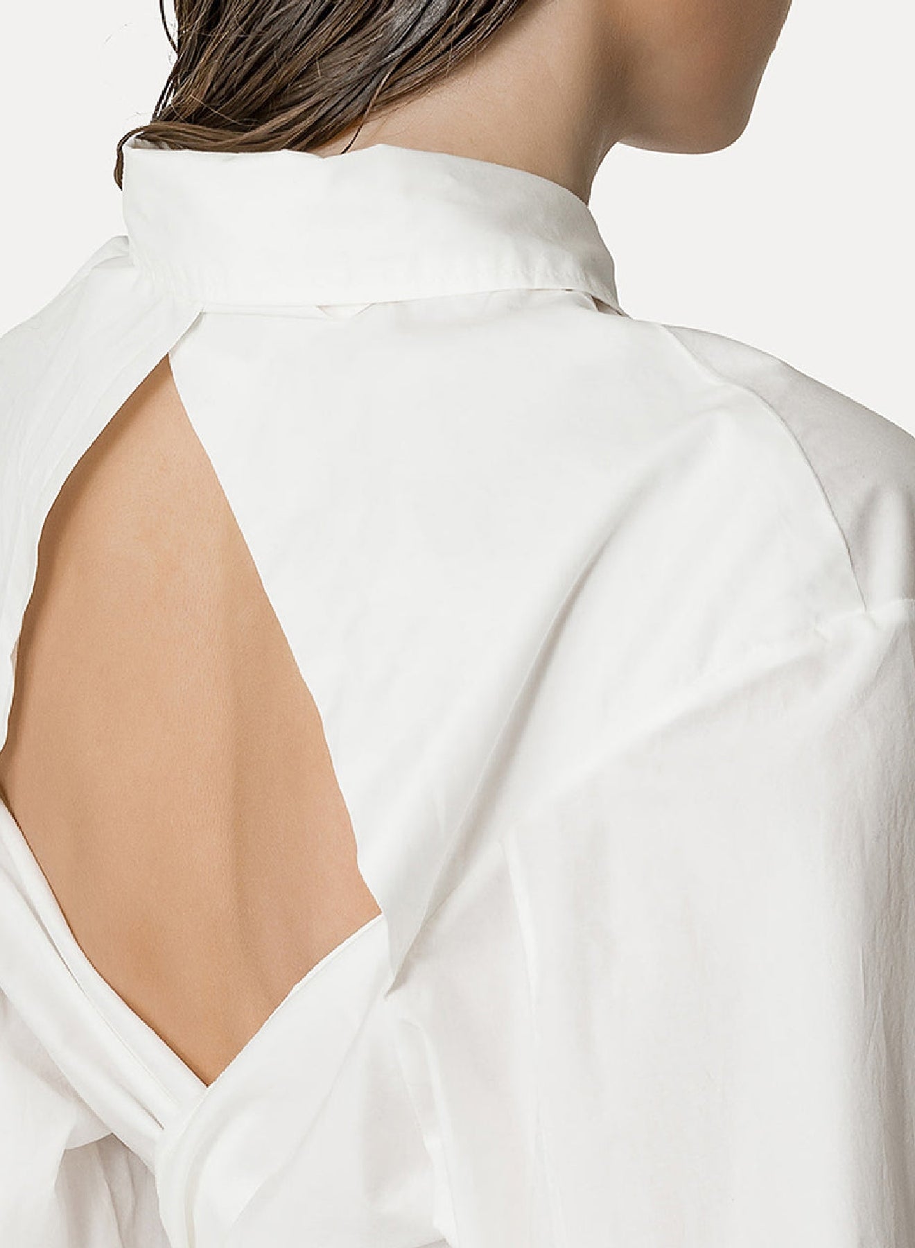 Chemise avec ceinture à la taille - Bianco