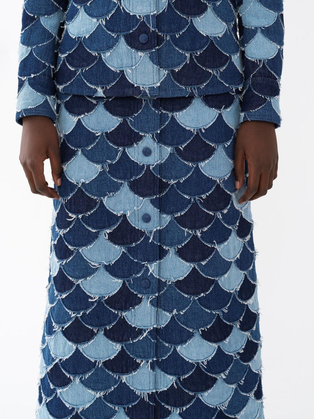 BASEPLUS_Denim Blue SKIRT - Denim Blue