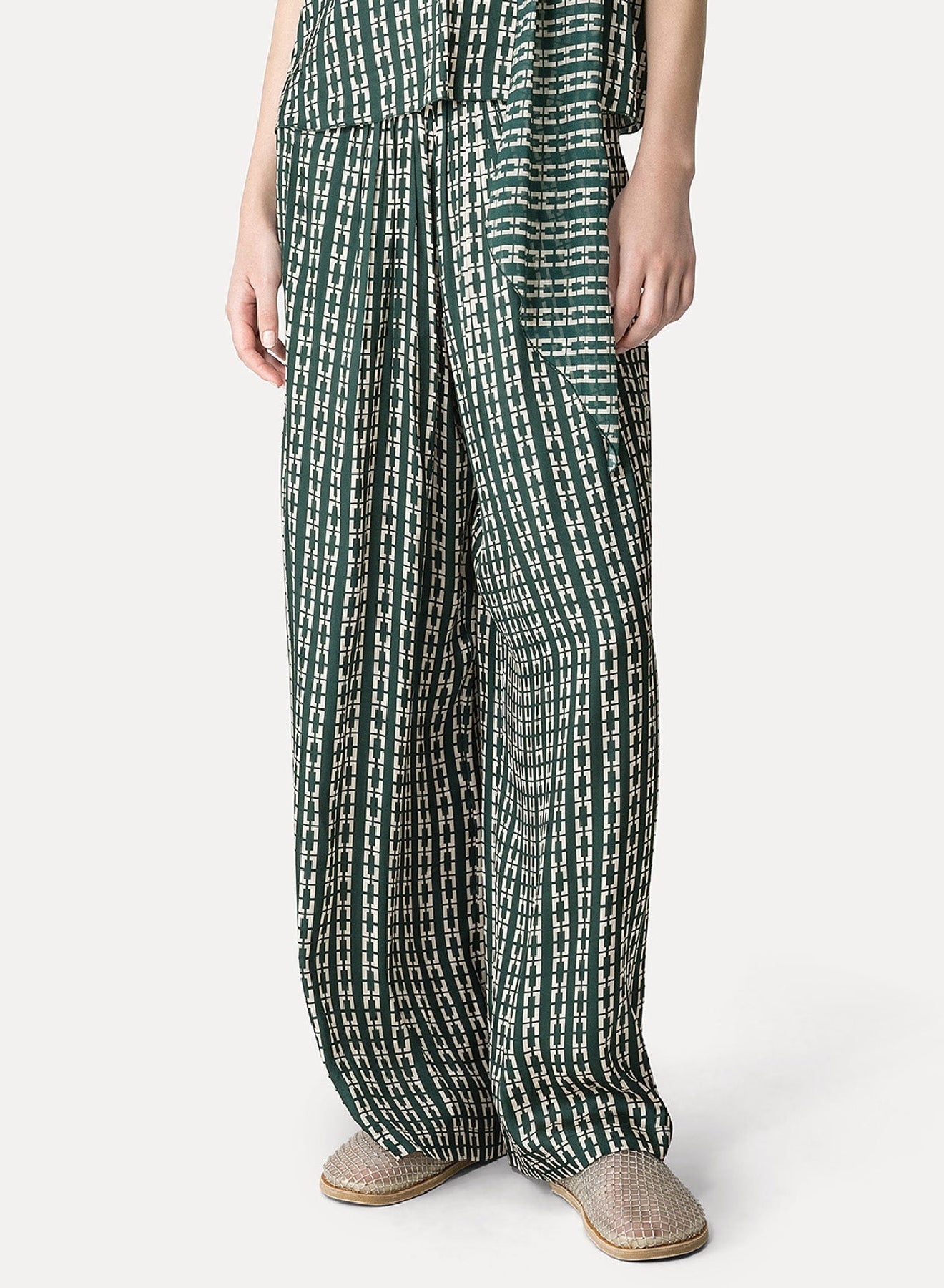 Pantalon imprimé "Chaonette" - Forest