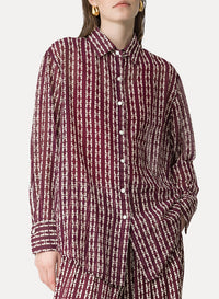 Chemise oversize imprimé "Chaonette" en soie - Ruby