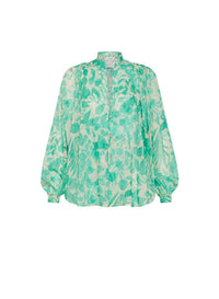 Chemise en soie à imprimé Nuages Fleuris - Breeze