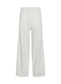 Straight-leg high-waisted trousers - Bianco
