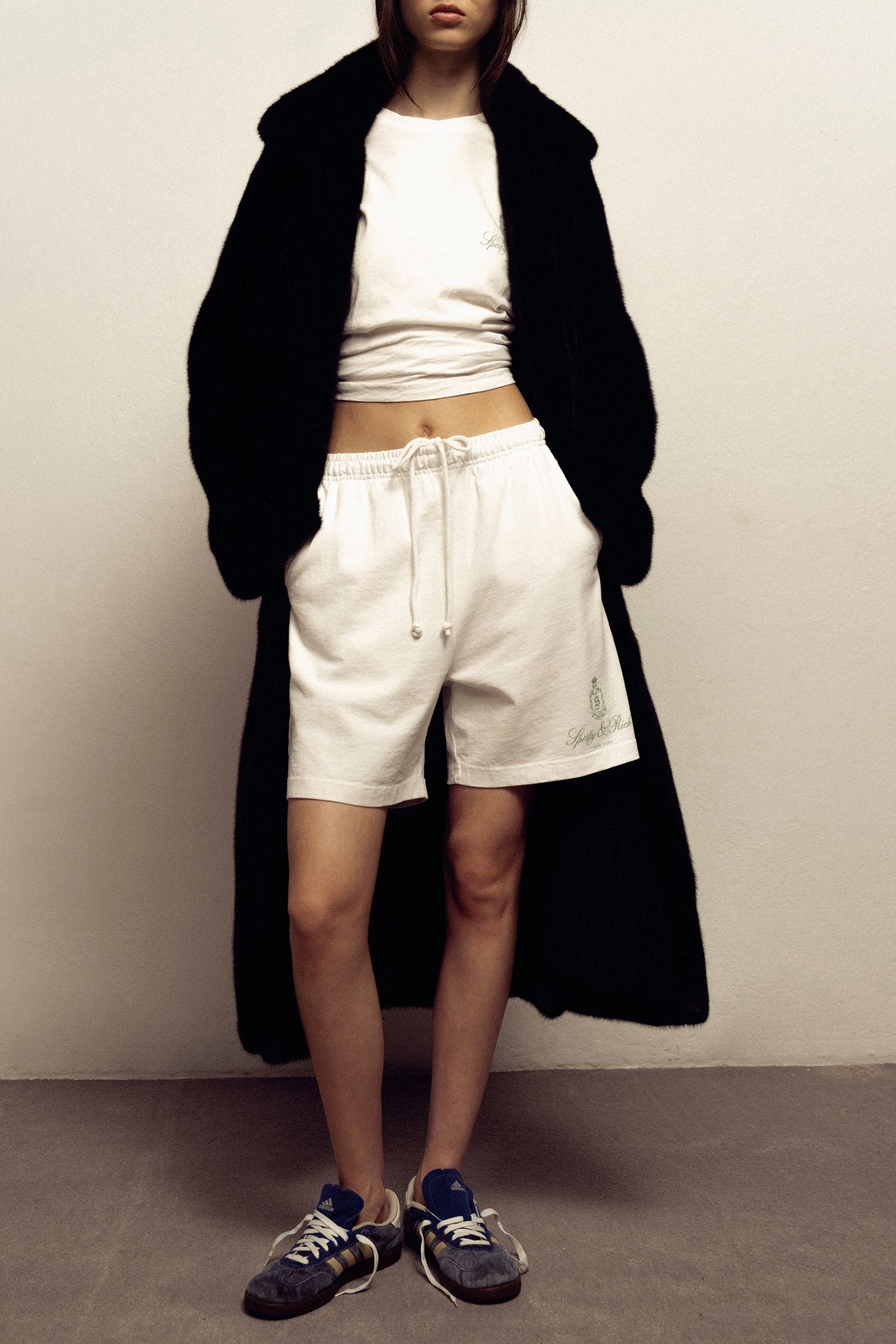 Short Vendome à taille élastique - White