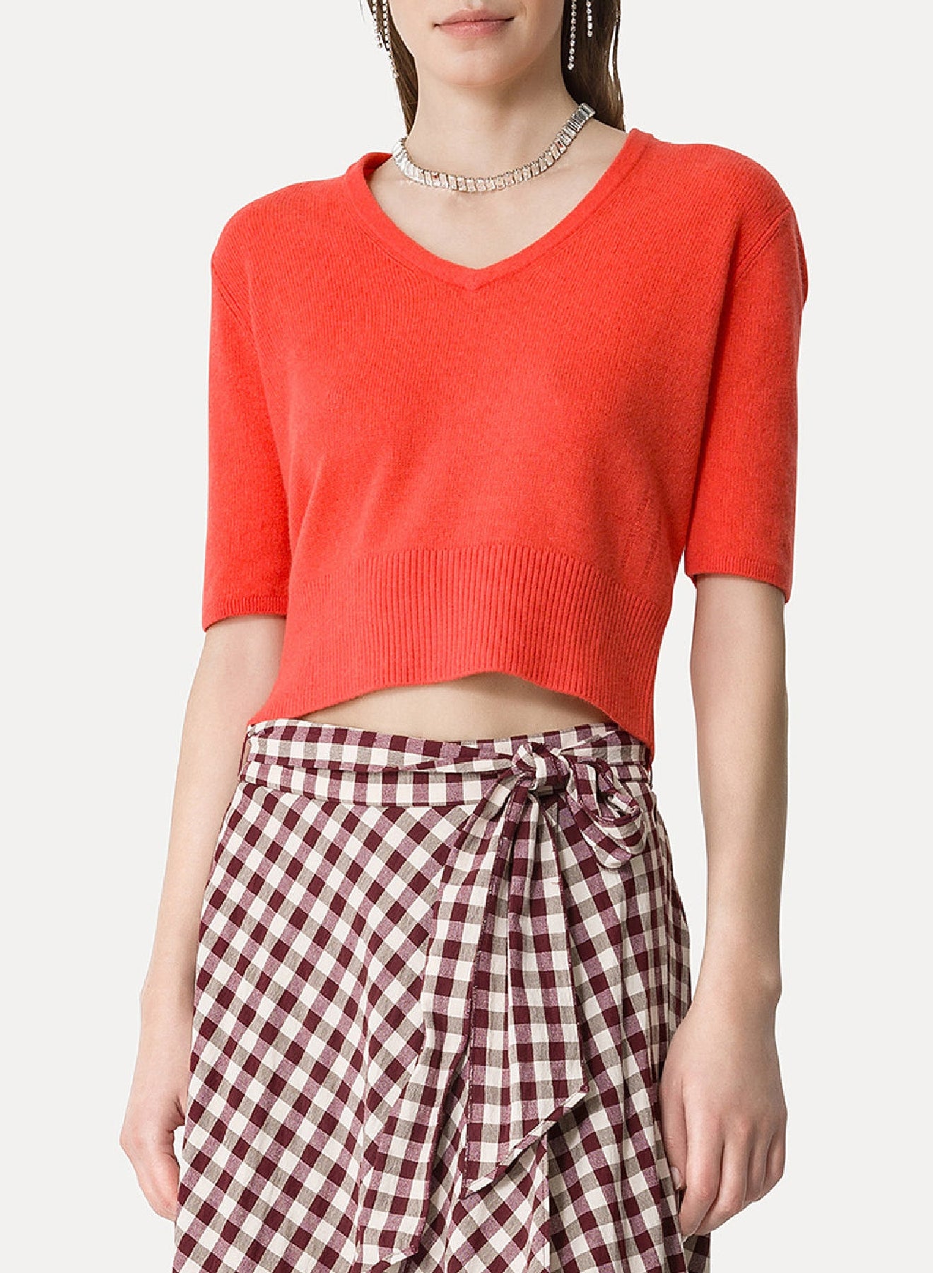 Pull à demi-manches en laine - Luna