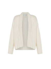 Cardigan court en laine - Ivory