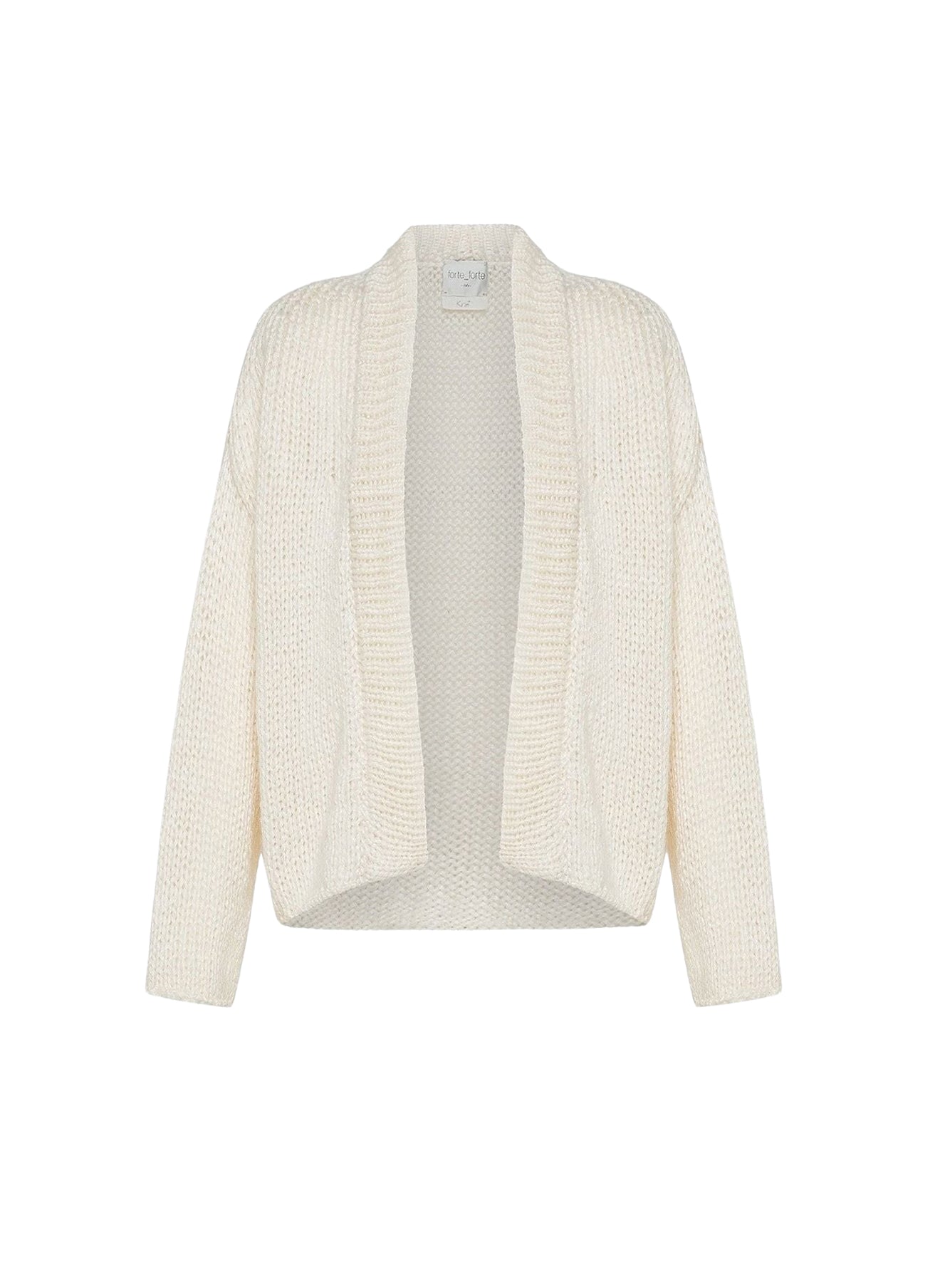 Cardigan court en laine - Ivory