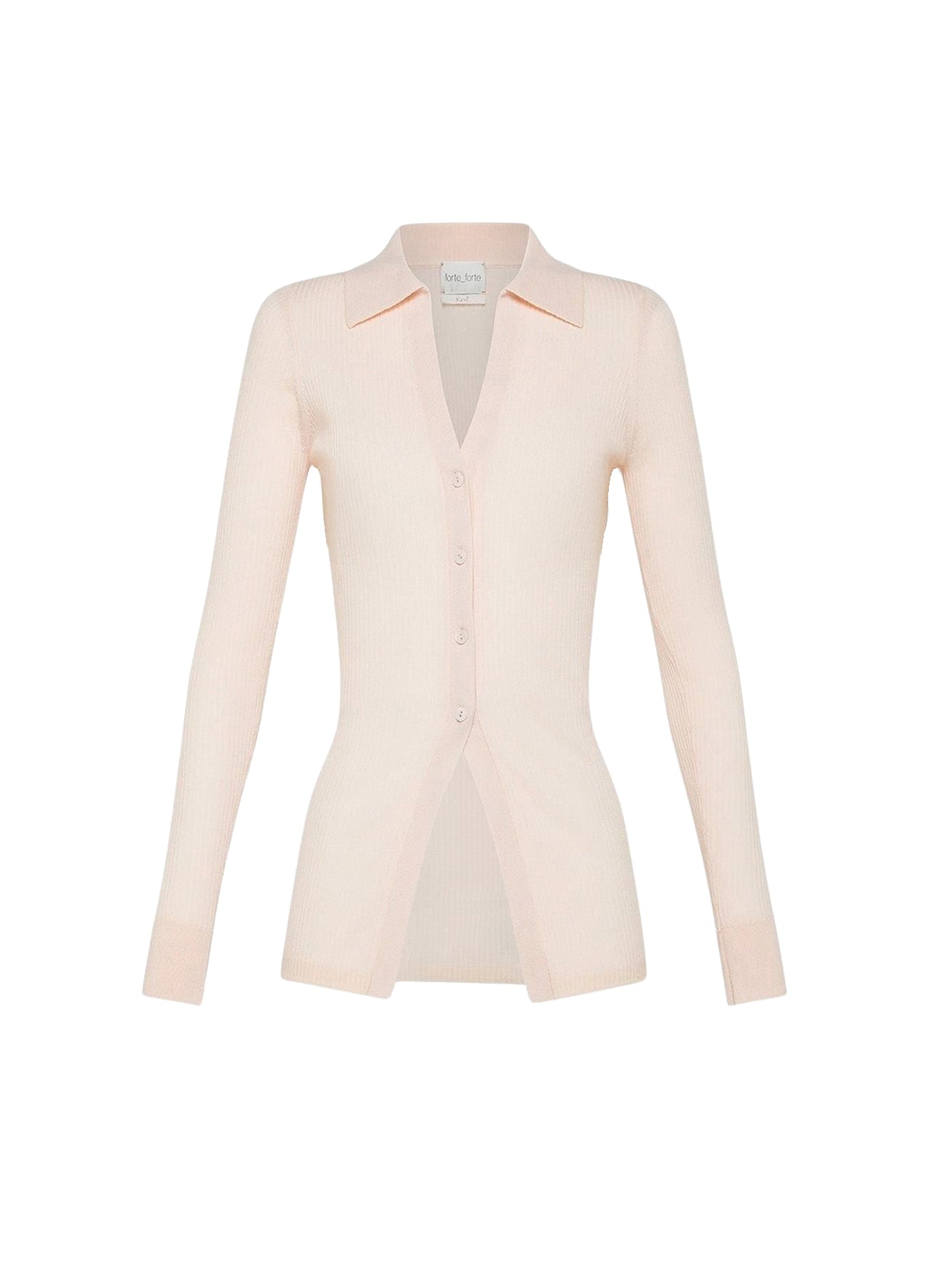 Cardigan polo en laine - Ivory